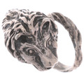 Sterling Stylized Lion Ring 50098