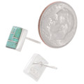Small Rectangle Turquoise Studs 49197