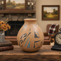 Polychrome Hand Painted Mata Ortiz Olla Pottery by Rosa Lopez 0058