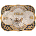 Vintage Silver Gold Rodeo Buckle 50010