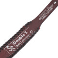 Vintage Double S Western Stamped Leather Belt Braided Rim 50116
