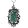 Sterling Silver Malachite Pendant 49209
