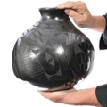 Mata Ortiz Black on Black Olla Southwest Decor 49219