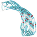 Real Turquoise Beaded Native American Necklace 49226