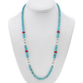 Navajo Beaded Turquoise Necklace 49226
