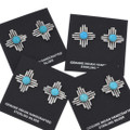 Real Turquoise Zia Earrings Post Studs 49227