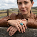 Real Turquoise Ring Ladies 49228