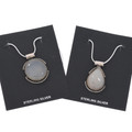 Vintage Sterling Silver Moonstone Pendant Chain Included 50136