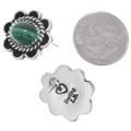 Authentic Navajo Malachite Earrings Artist Lenora Begay Signed 49247