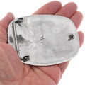 Sterling Silver Engraved Belt Buckle Rope Border 49248