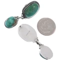 Real Turquoise Sterling Silver Post Earrings 49252