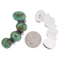 Natural Turquoise Crescent Design Earrings Sterling Silver 2184