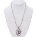 Sterling Silver Amethyst Pendant Chain Included 49256