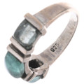 Sterling Silver Three Stone Kyanite Ring 50150