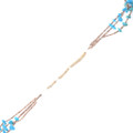 Sleeping Beauty Turquoise Beaded Necklace Vintage Triple Strand 0575