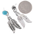 Turquoise Feather Earrings 49261