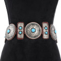 Full Size Western Concho Belt Natural Turquoise 49263