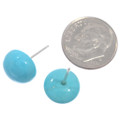 Round Sleeping Beauty Turquoise Earrings 49266