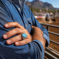 Turquoise Sterling Ring Mens 49273