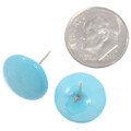 All Natural Turquoise Earrings 14mm Round 49277