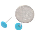 Round 7mm All Turquoise Stud Earrings 49279