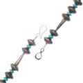 Old Pawn Turquoise Coin Naja Necklace Sterling Silver 0415