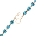 Beaded Navajo Turquoise Gold Necklace 49283