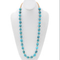 Sleeping Beauty Turquoise Nugget 14KGF Beaded Necklace 49284