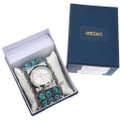 Southwest Turquoise Watch Cuff High Quality Seiko Timepiece Certificate Included 49286