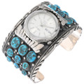 Kingman Nugget Turquoise Cluster Mens Watch Bracelet Cuff 1833