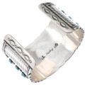 Authentic Turquoise Nugget Watch Cuff Heavy Duty Sterling Silver 49286