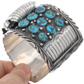 Kingman Nugget Turquoise Cluster Mens Watch Bracelet Cuff 1833