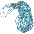 Navajo Beaded Turquoise Necklace Artist Lula Begay 49302