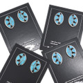Southwest Turquoise Earrings Authentic Zuni Inlay 49304
