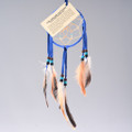 Blue Leather Dreamcatcher Certified Authentic 49307