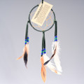 Green Leather Dreamcatcher 4 Inches Wide 49308