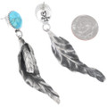 Authentic Navajo Turquoise Earrings Navajo Artist Lenora Begay Signed 49309