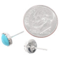 Turquoise Stud Earrings Sterling Silver Post 49312