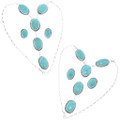 Native American Turquoise Lariat Necklace Earrings Set 49315