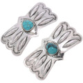 Sterling Silver Turquoise Native American Barrette 49316
