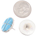 Real Turquoise Sterling Silver Post Earrings 49319