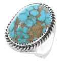 Sterling Silver Turquoise Ring Mens 49324