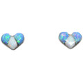 Zuni Opal Heart Earrings 49328