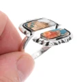 Mosaic Turquoise Bypass Ring 49336