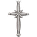 Old Pawn Navajo Sandcast Sterling Silver Cross Pendant 49363