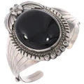 Vintage Native American Black Onyx Cuff Bracelet 49369