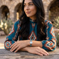 Vintage Zuni Turquoise Ladies Watch Artist Angel Suitza 49373