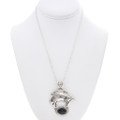 Navajo Shadowbox Bear Onyx Vintage Pendant by Wes Gray 0879