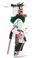 White Corn Dancer Hopi Kachina Carving 49382