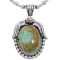Sterling Silver Navajo Patagonia Turquoise Pendant 49385